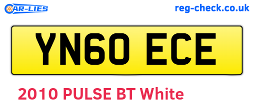 YN60ECE are the vehicle registration plates.