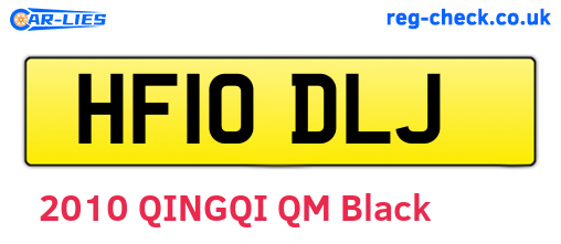 HF10DLJ are the vehicle registration plates.