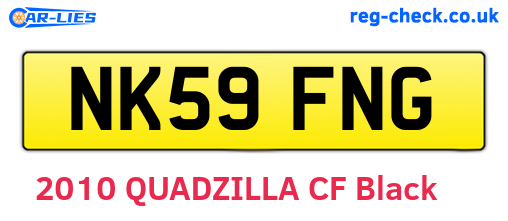 NK59FNG are the vehicle registration plates.