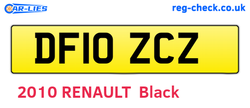 DF10ZCZ are the vehicle registration plates.