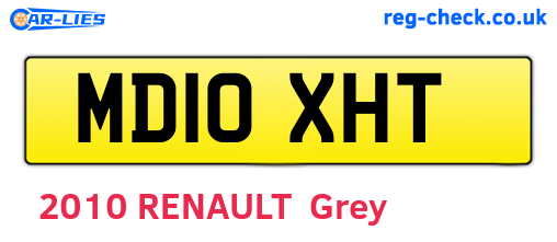 MD10XHT are the vehicle registration plates.