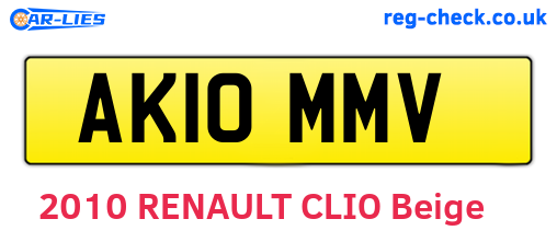 AK10MMV are the vehicle registration plates.