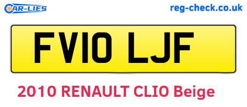 FV10LJF are the vehicle registration plates.