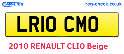 LR10CMO are the vehicle registration plates.