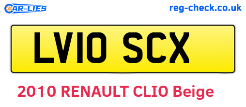 LV10SCX are the vehicle registration plates.