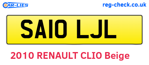 SA10LJL are the vehicle registration plates.