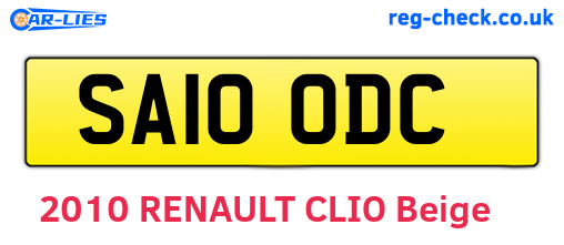 SA10ODC are the vehicle registration plates.