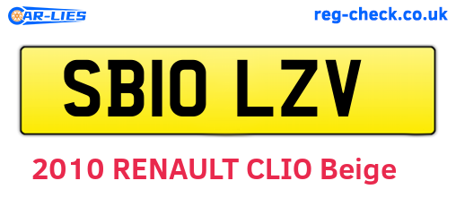SB10LZV are the vehicle registration plates.