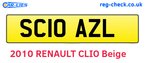 SC10AZL are the vehicle registration plates.