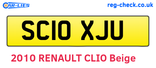 SC10XJU are the vehicle registration plates.