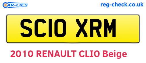 SC10XRM are the vehicle registration plates.