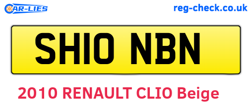SH10NBN are the vehicle registration plates.