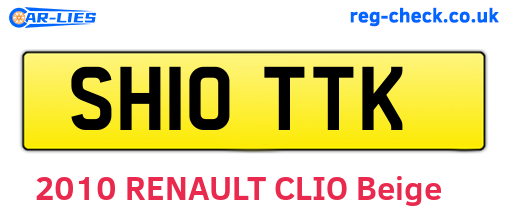 SH10TTK are the vehicle registration plates.