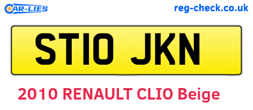 ST10JKN are the vehicle registration plates.