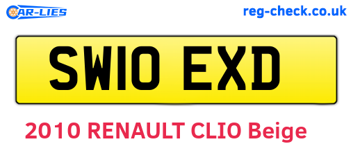 SW10EXD are the vehicle registration plates.
