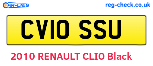 CV10SSU are the vehicle registration plates.