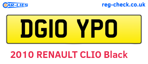 DG10YPO are the vehicle registration plates.