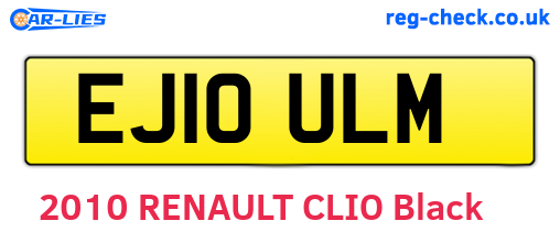 EJ10ULM are the vehicle registration plates.