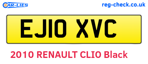 EJ10XVC are the vehicle registration plates.