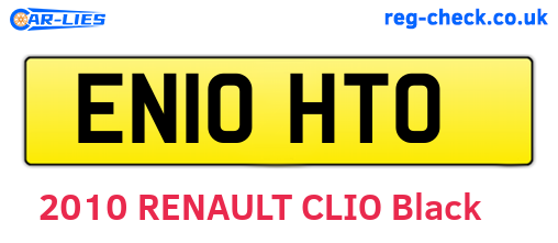 EN10HTO are the vehicle registration plates.