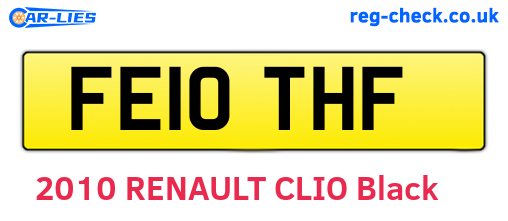 FE10THF are the vehicle registration plates.