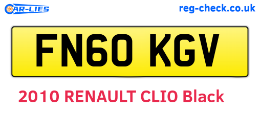 FN60KGV are the vehicle registration plates.