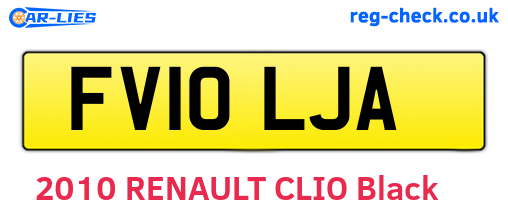 FV10LJA are the vehicle registration plates.