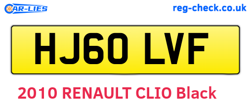 HJ60LVF are the vehicle registration plates.