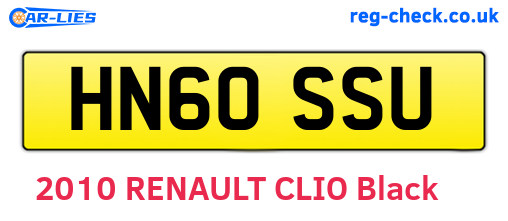 HN60SSU are the vehicle registration plates.