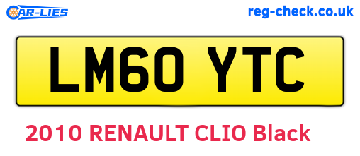 LM60YTC are the vehicle registration plates.
