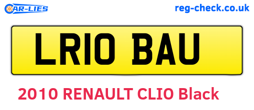 LR10BAU are the vehicle registration plates.