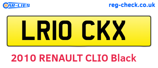 LR10CKX are the vehicle registration plates.