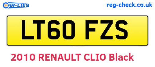 LT60FZS are the vehicle registration plates.