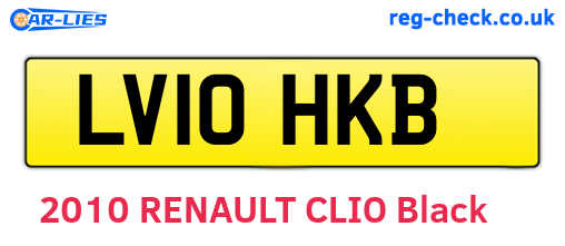 LV10HKB are the vehicle registration plates.