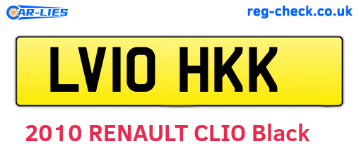 LV10HKK are the vehicle registration plates.