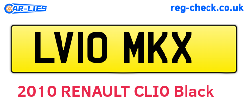 LV10MKX are the vehicle registration plates.