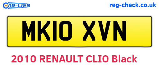 MK10XVN are the vehicle registration plates.
