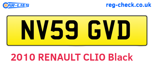 NV59GVD are the vehicle registration plates.