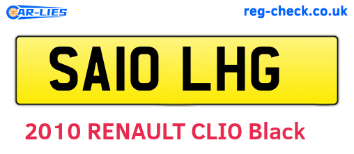 SA10LHG are the vehicle registration plates.
