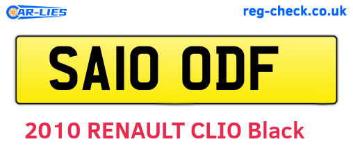 SA10ODF are the vehicle registration plates.