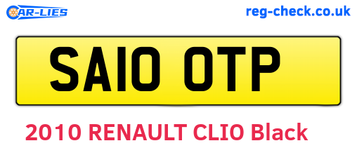 SA10OTP are the vehicle registration plates.