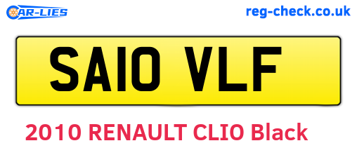 SA10VLF are the vehicle registration plates.