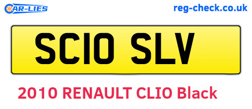 SC10SLV are the vehicle registration plates.