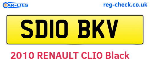 SD10BKV are the vehicle registration plates.