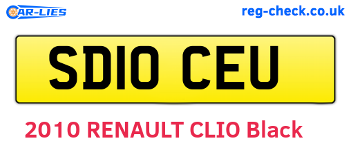 SD10CEU are the vehicle registration plates.