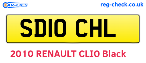 SD10CHL are the vehicle registration plates.