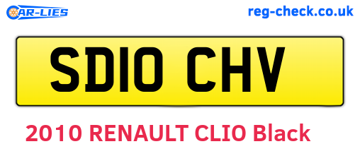 SD10CHV are the vehicle registration plates.