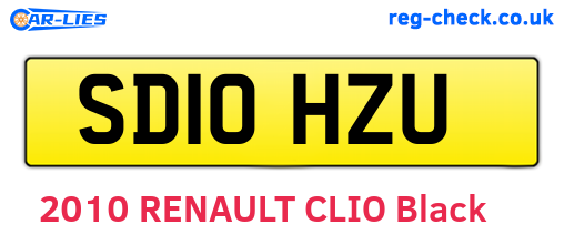 SD10HZU are the vehicle registration plates.