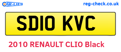 SD10KVC are the vehicle registration plates.