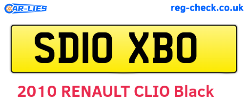 SD10XBO are the vehicle registration plates.